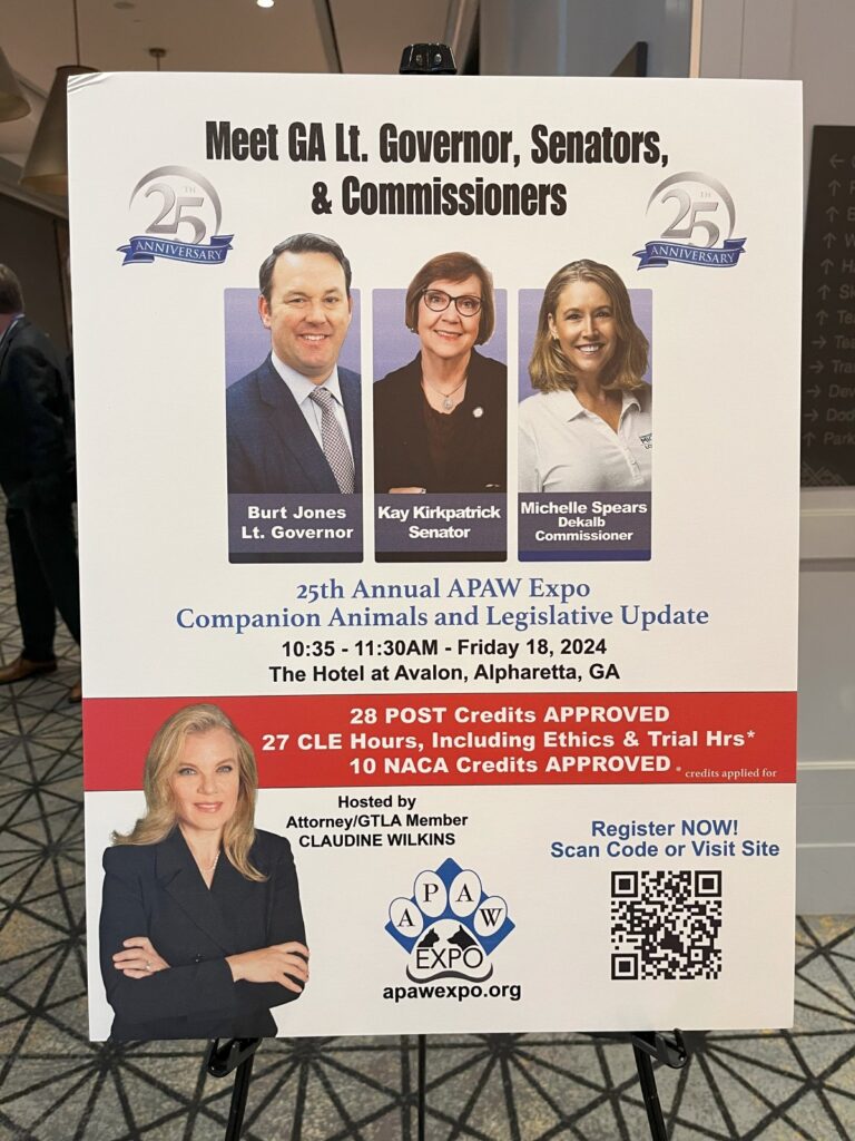 Commissioner Spears spoke at the 25th Annual APAW Expo about Companion Animals and Legislative Advances